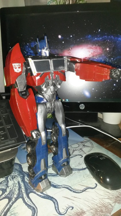 When I photograph something I should really learn to make backdrops…Repainted Optimus Prime! 