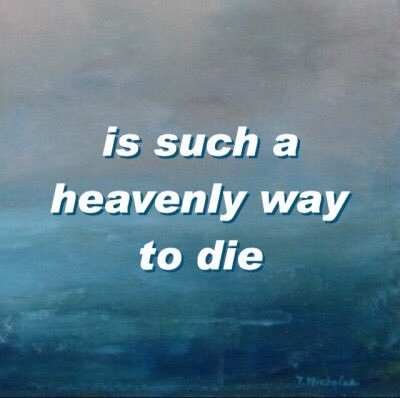 narnia:And if a double decker bus crashes into us, to die by your side is such a heavenly way to die