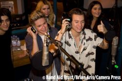 direct-news:  One Direction recording for ‘Band Aid 30’.  