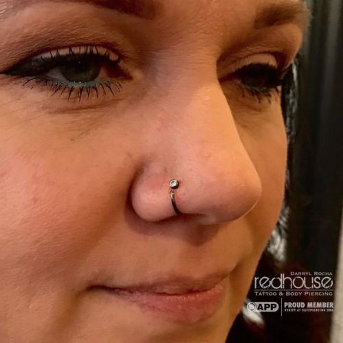 Helped Cindy order the perfect ring for her nostril piercing. The piece has the best of both worlds,