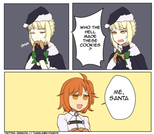 kyouryn: cookies for santa [twitter](original vine)