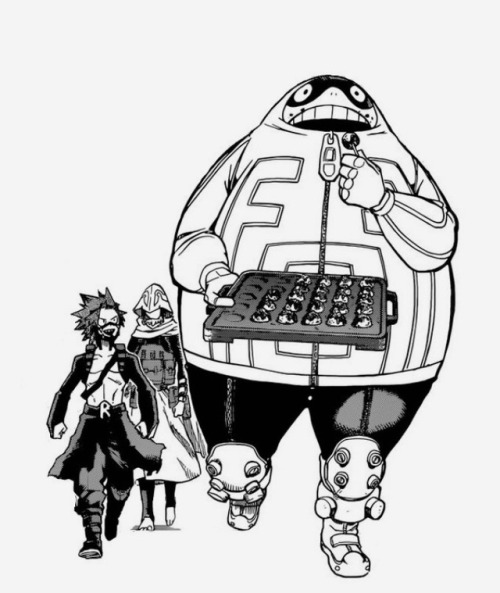 yama-tadashi:  Fat Gum and his interns, Suneater and Red Riot!