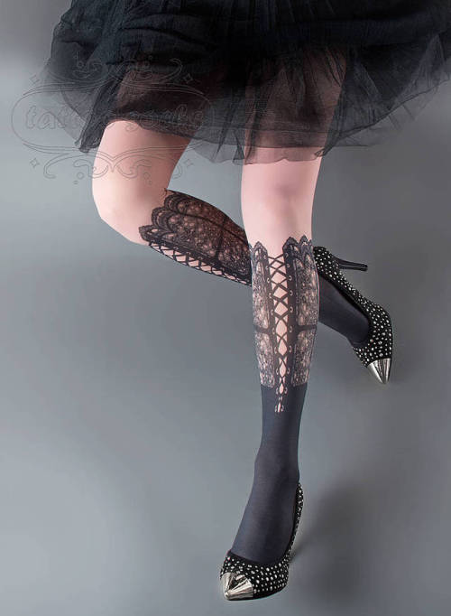 wordsnquotes:  Handmade Gothic Tights Create the Illusion of Being Inked Get them here! Keep reading