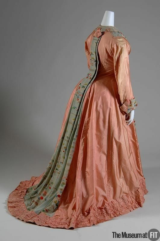 hoopskirtsociety: Tea Gown ca.1870 , Medium: authentic kimono fabric.