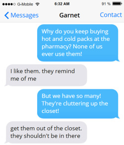 Garnet Won’t Tolerate Anything She’s Associated With Being Kept In The Closet