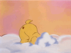 carebearscutemomentoftheday: Care Bears cute moment of the day: Funshine stuck in the clouds