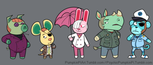 pumpkinpiart:Animal Bros? Venture Crossing? I don’t know what to call this so HERE have this assortm