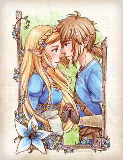designs-by-sloan:  I won’t forget this precious memory, between you and me.Inktober lines / Clip studio paint colours Artwork © 2017 designsbysloan.com || Breath of the Wild © NintendoPlease don’t use, repost or edit without permission; thank you!