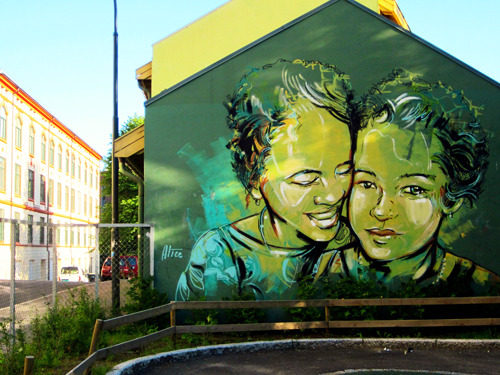 unknowneditors:  Graffiti Art by Alice Pasquini Originating from Rome, Alice Pasquini