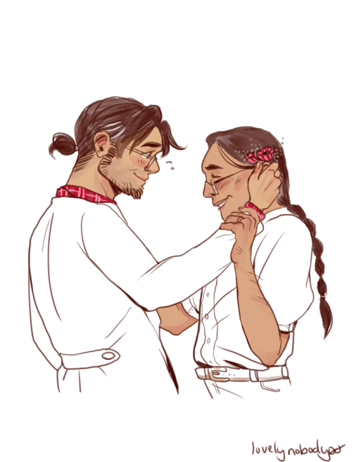 lovelynobody00:native american cecil that sprouts desert flowers from behind his ears when he feels 