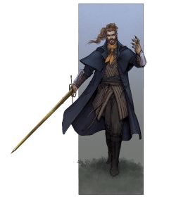 Vodraz Kiem of the Order of the Lycan.
An adrenaline-addicted blood hunter who enjoys the feeling of being in combat. He also has a surprisingly wholesome side, only shown to his most trusted friends.
Social media links, prints stock art:...
