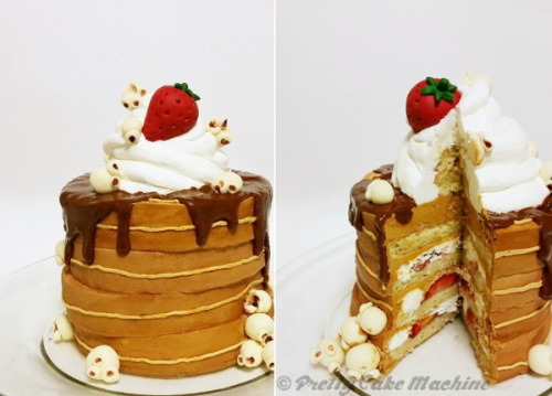 prettycakemachine: TOGETHER BREAKFAST… CAKE!Check out the cake decorating tutorial here: Pret