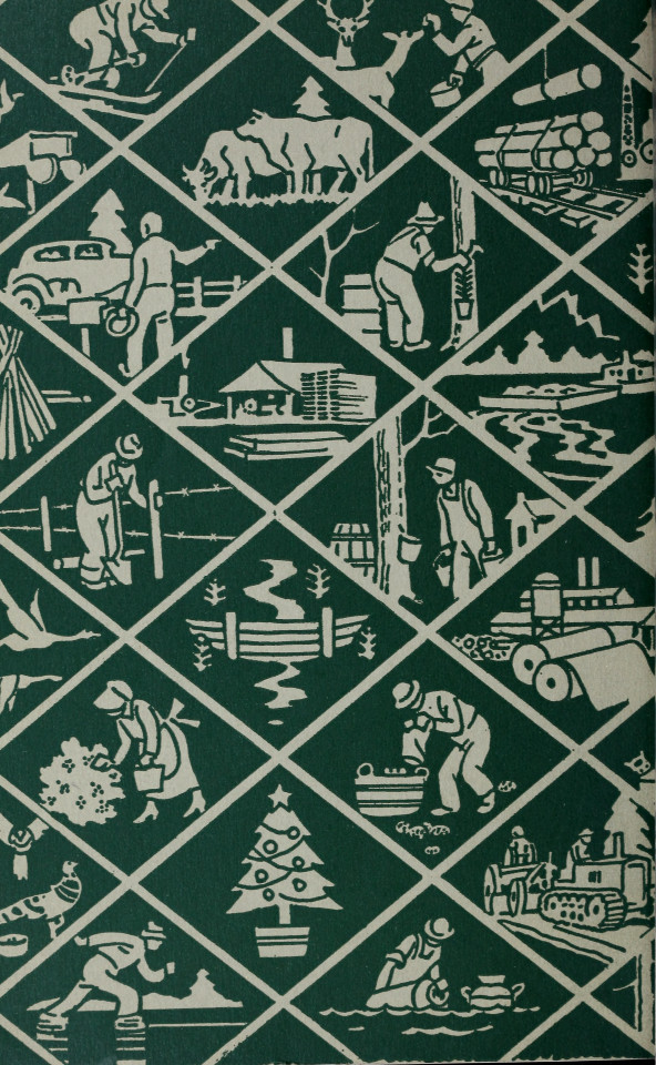 Rural activities. Living and forest lands. 1940. Endpaper. Internet Archive