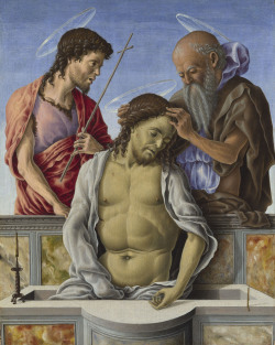Marco Zoppo, The Dead Christ with Saints,