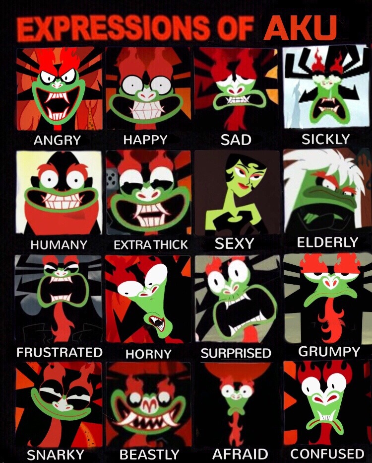 hey-taylor-a: EXPRESSIONS OF AKU!!! Now you can understand how your Shapeshifting