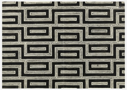 Design-Is-Fine:  Josef Hoffmann, Design For Textile, 1950S. Brush And Black Gouache,