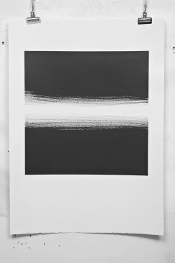 e-stocado:  New Sumi Works on Paper. “空 Ku” (Emptiness The Sky), 41 x 29 Inches, Sumi and Graphite on Arches Paper. Miya Ando 美夜  安籐 miyaando:(tumblr) 