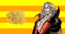 yourfaveismakingmacandcheese:   Dracula from Castelvania is making fucking mac and cheese, and nobody can stop him!   
