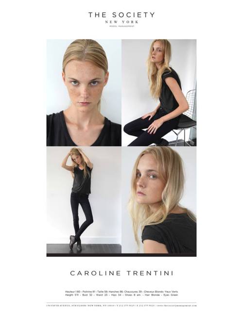 thesocietynyc: Now representing Caroline Trentini