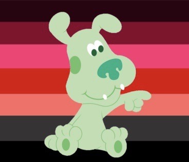 what is the green dog on blues clues