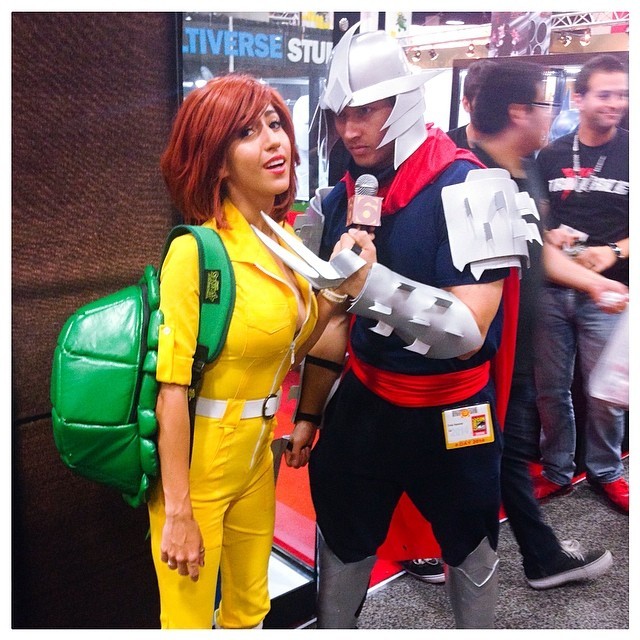 Shredder doesn&rsquo;t like to be interviewed&hellip; #sdcc #apriloneil #tmnt