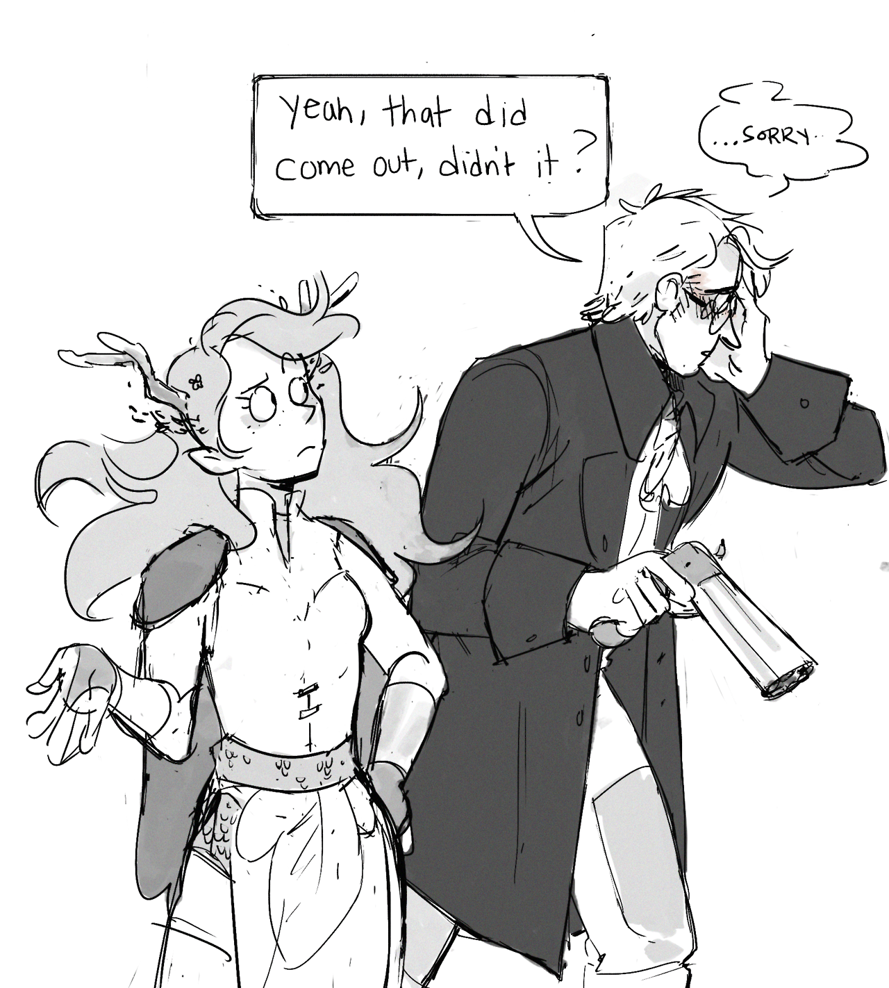 littlenimart:doodled out this little exchange from the Crimson Diplomacy episode