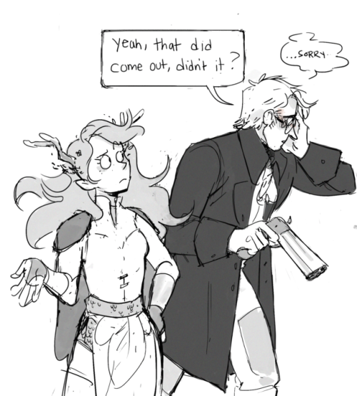 littlenimart: doodled out this little exchange from the Crimson Diplomacy episode of CR for funsies 