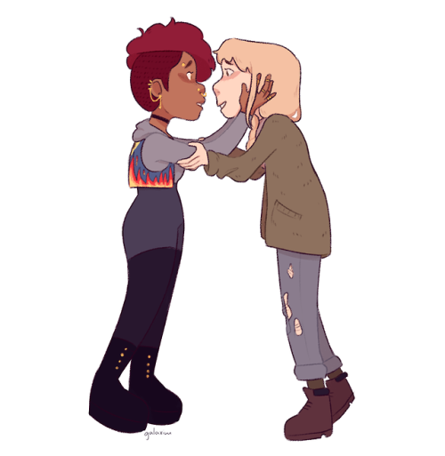 galaxiuu:wherever you land, thats where im landing tooID: a full body drawing of dani and aubrey fro