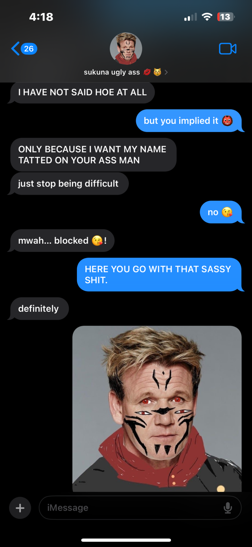 Random Texts W Sukuna!