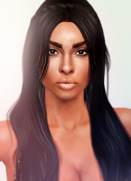Finally made a black beauty sim - Ciara! She’s so gorgeous &lt;3