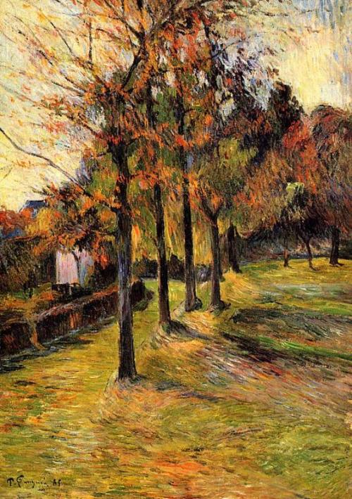 Tree linen road, Rouen, 1885, Paul Gauguin