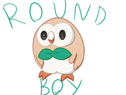 dailyrowlet:  I drew a Round Boy™ for fun :)