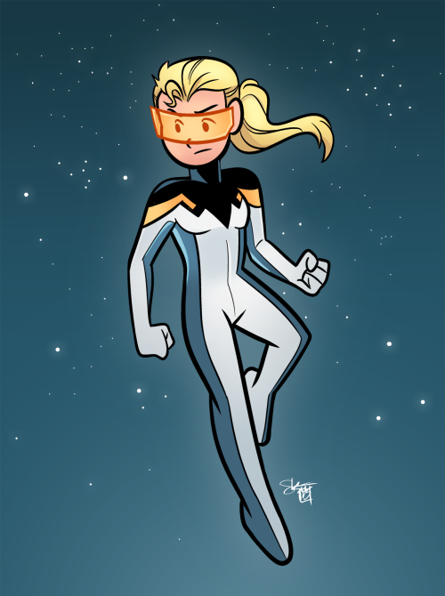 Interceptor, AKA Supergirl from the Busiek/Bagley Trinity comic.