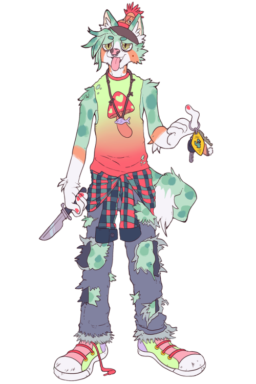 sauceghost:Inked and Colored a sketch by @shankalope of his lovely sona, Shank!! Would anyone be interested in collab commissions by us? ;w; 