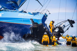 converse1537:  from-the-helm:  Photos of Team Vestas WindÂ by Brian Carlin  this makes me want to cry :(  A tragic end to Team Vestas&rsquo; VOR bid. Â Thankfully, all souls are safe. Â The craft, not so much.