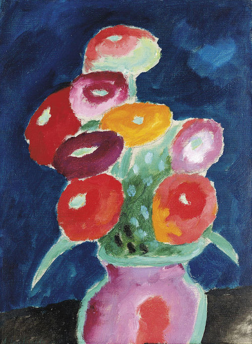 alexej-jawlensky:Blumen in einer Vase, 1918, Alexej von Jawlensky
