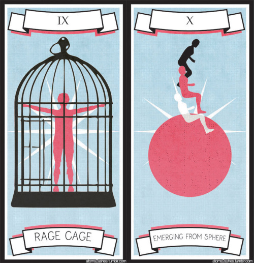 atoms2ashes:  Hey guys, I made fake tarot cards of your favorite music video ever.  oH MY GOD