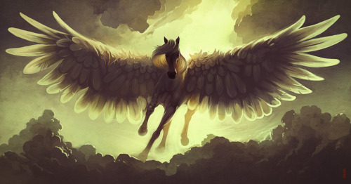 themonsterblogofmonsters:Winged Horses / Pegasids (Classification) Winged Horses, properly termed 