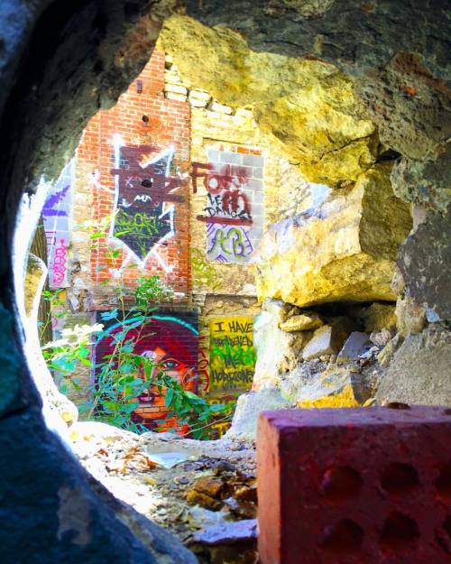 Outside looking in #urbex #explore #urbexmn #urbexminnesota #graffiti #brick #color #art #photograph