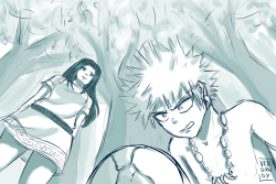 verdandys-art:  BakuMomo Week 2018 - Day 4: AU/Free“Look at that ugly critter!”“Bakugou, be nice.”This might look super random at first glance, but this is actually a scene from chapter 12 of my (tdmm) fantasy!au fic A Quest Of Fate (FF/AO3) which