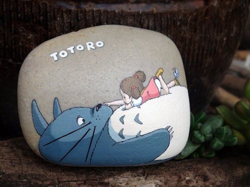 sosuperawesome: Studio Ghibli Stone PaintingsCreateen Art Studio on EtsySee our #Etsy or #Studio Ghi