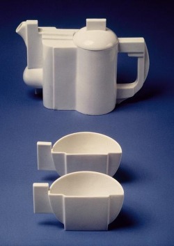 amare-habeo:  Kazimir Malevich (Russian, born Ukraine, 1878–1935)Tea Set, 1923-1995White porcelain