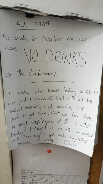 My boss is getting mad at this guy who works with me, but still writes angry notes to &lsquo;all
