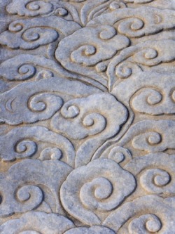 pearl-nautilus:  China, Beijing, Temple of Heaven - Cloud Pattern in Marble