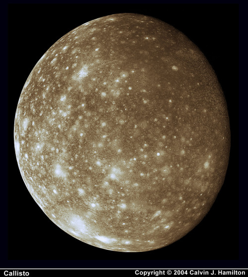 wardens-oath:  something-in-the-way-she-knows:  hyvapaiva:  Jupiter’s moon, Callisto.  is no one going to explain what all the lights are  they’re impact craters! callisto is one of the most heavily cratered object in the solar system, and as far