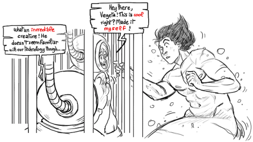 stupidoomdoodles:vegeta no matter what AU i put you in you’ll always be a fucking embarassing 