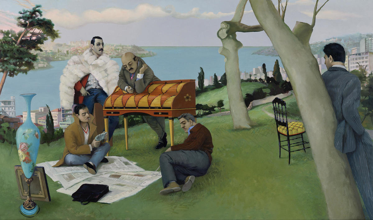 punk-lovers:Lukas Duwenhögger, Perusal of Ill-Begotten Treasures, 2003. Oil on canvas,