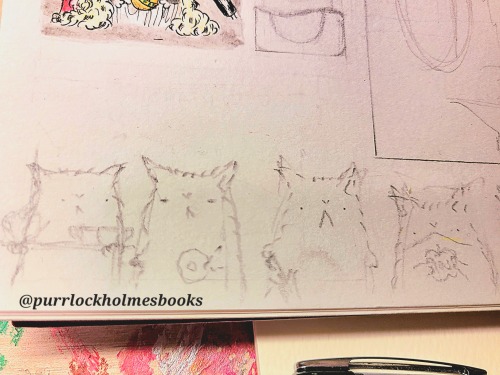 Sneaky Peek Of BBC Purrlock Tshirt Sketches...