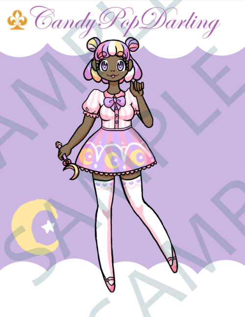 Adoptable available for $25 USD! She is a Cheerful type Magical Girl. The first person to purchase a