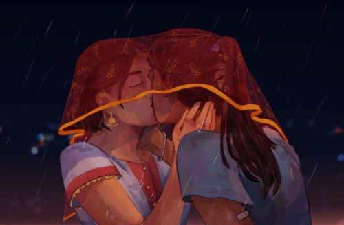 cofidea: what if we kissed under my duppatta… while it rains…. and we were both girls